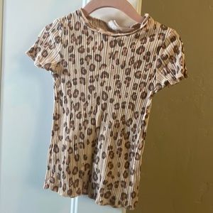 Girls fitted Zara animal print shirt